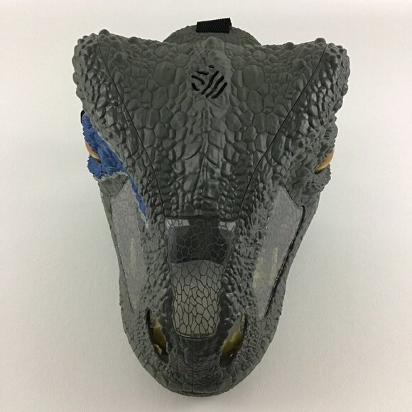 Jurassic World Chomp Roar Electronic Mask Velociraptor Blue Dinosaur 2017 Mattel - Picture 7 of 8